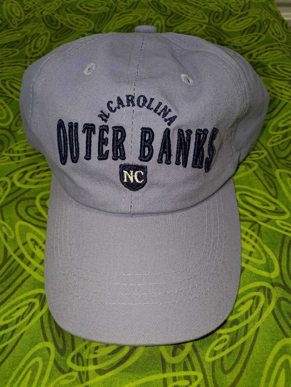 N.Carolina Outer Banks Embroidered Strap-on 100% Cotton Hat Cap OSFM